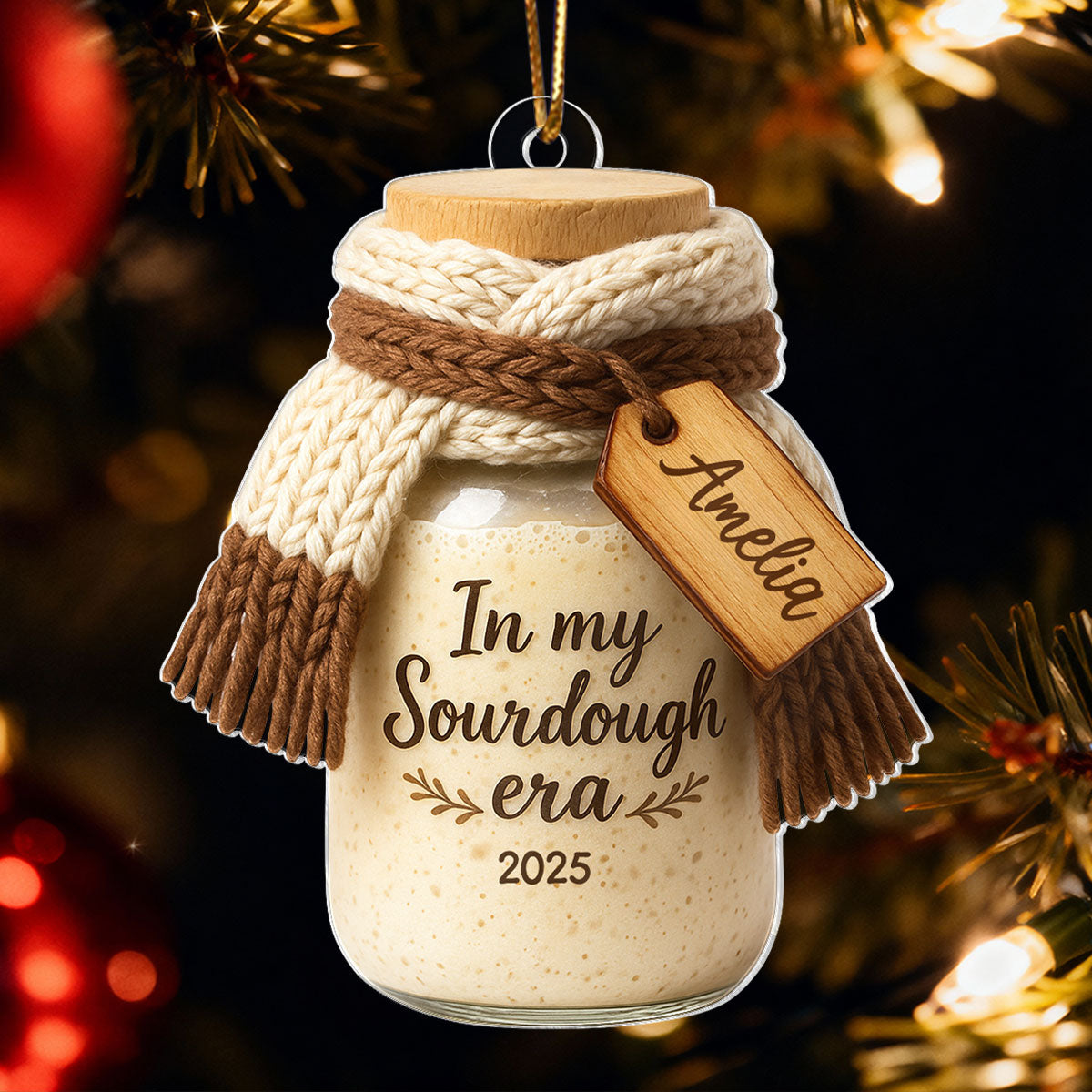 In My Sourdough Era - Personalized Acrylic Ornament - Christmas Gift for Bakers & Bread Lovers