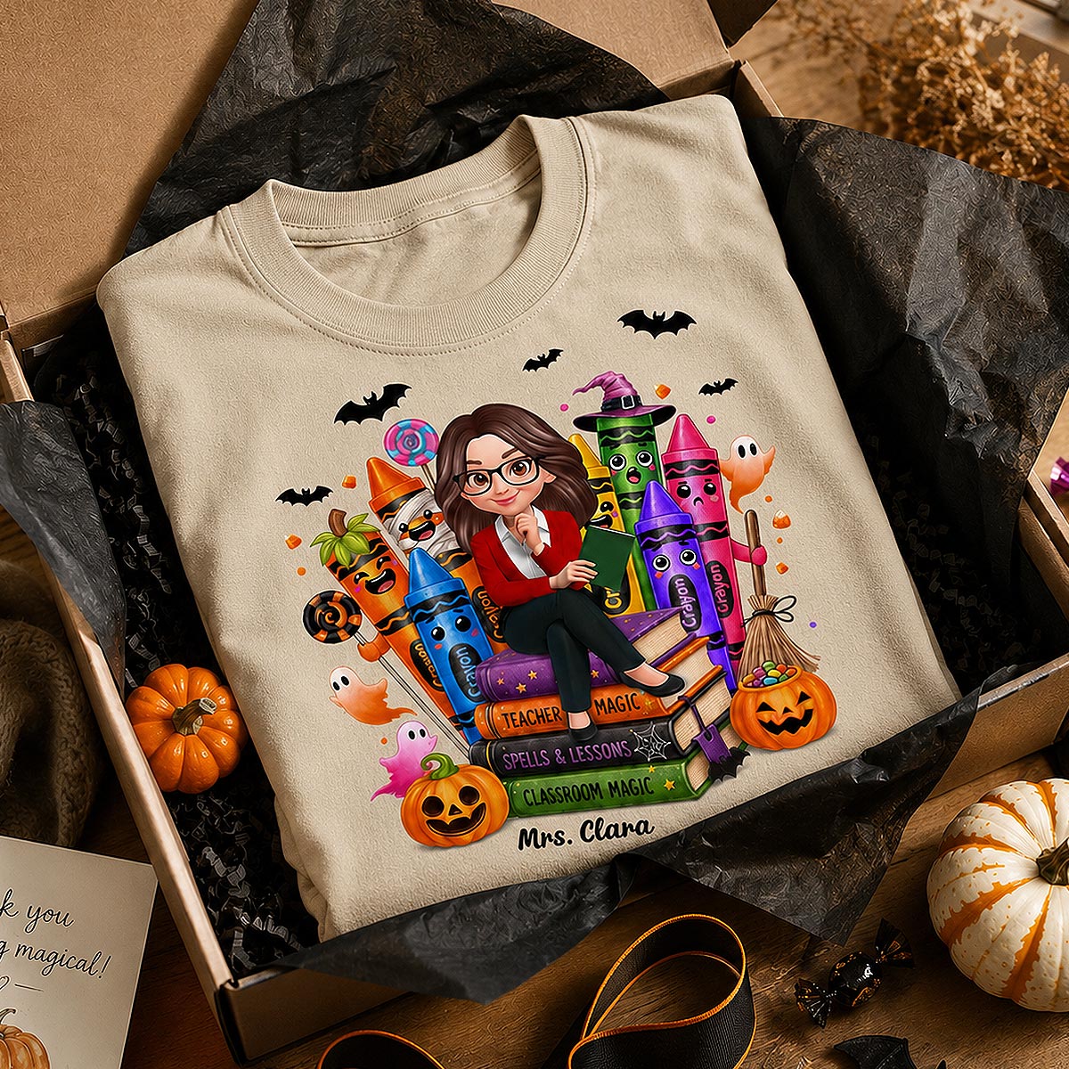 Teacher Halloween Crayon Crew - Personalized Shirt
