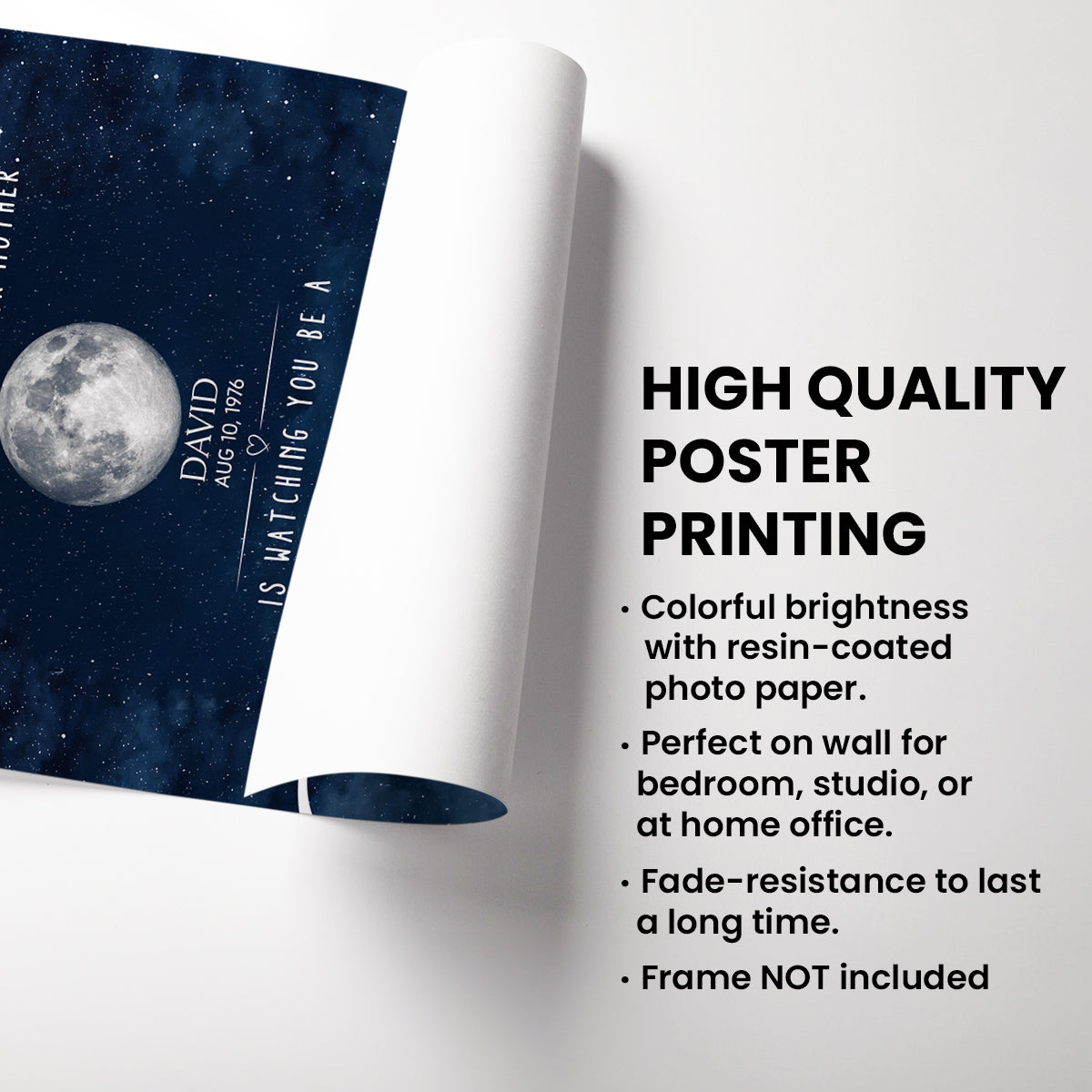 The Only Thing Better Custom Moon Phase by Date - Personalized Poster - Father's Day Gift for Son