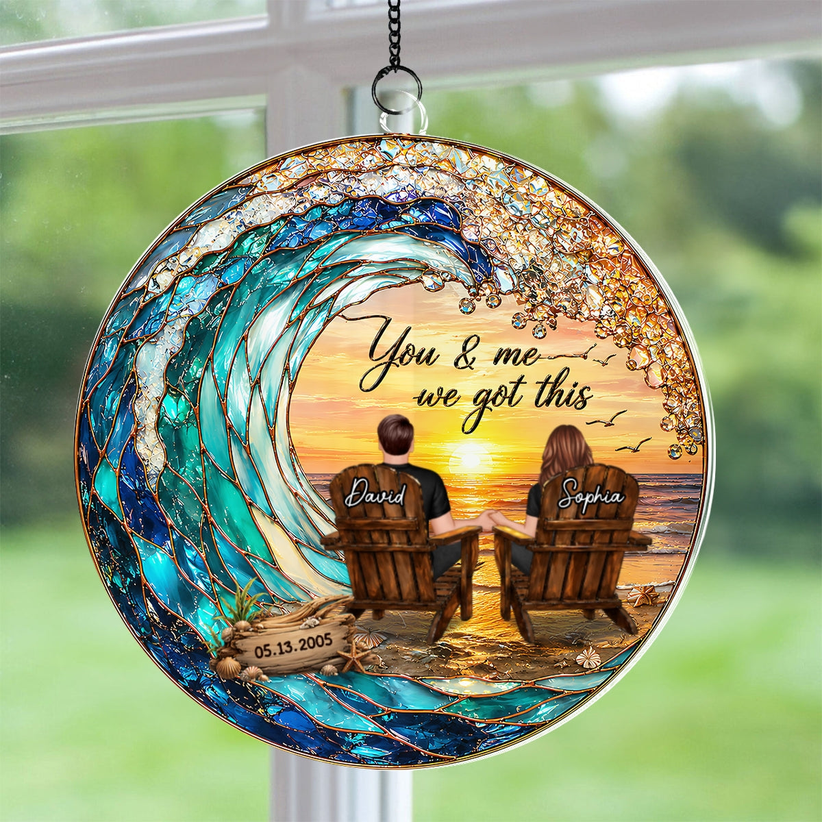 Couple We Got This - Personalized Suncatcher - Heartfelt Anniversary Gift for Her, for Him