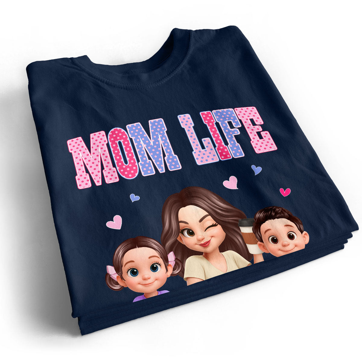 Trending 2026 Polka Dot Pattern Spring Summer Vibe Mom Life - Personalized Shirt - Gift For Mom
