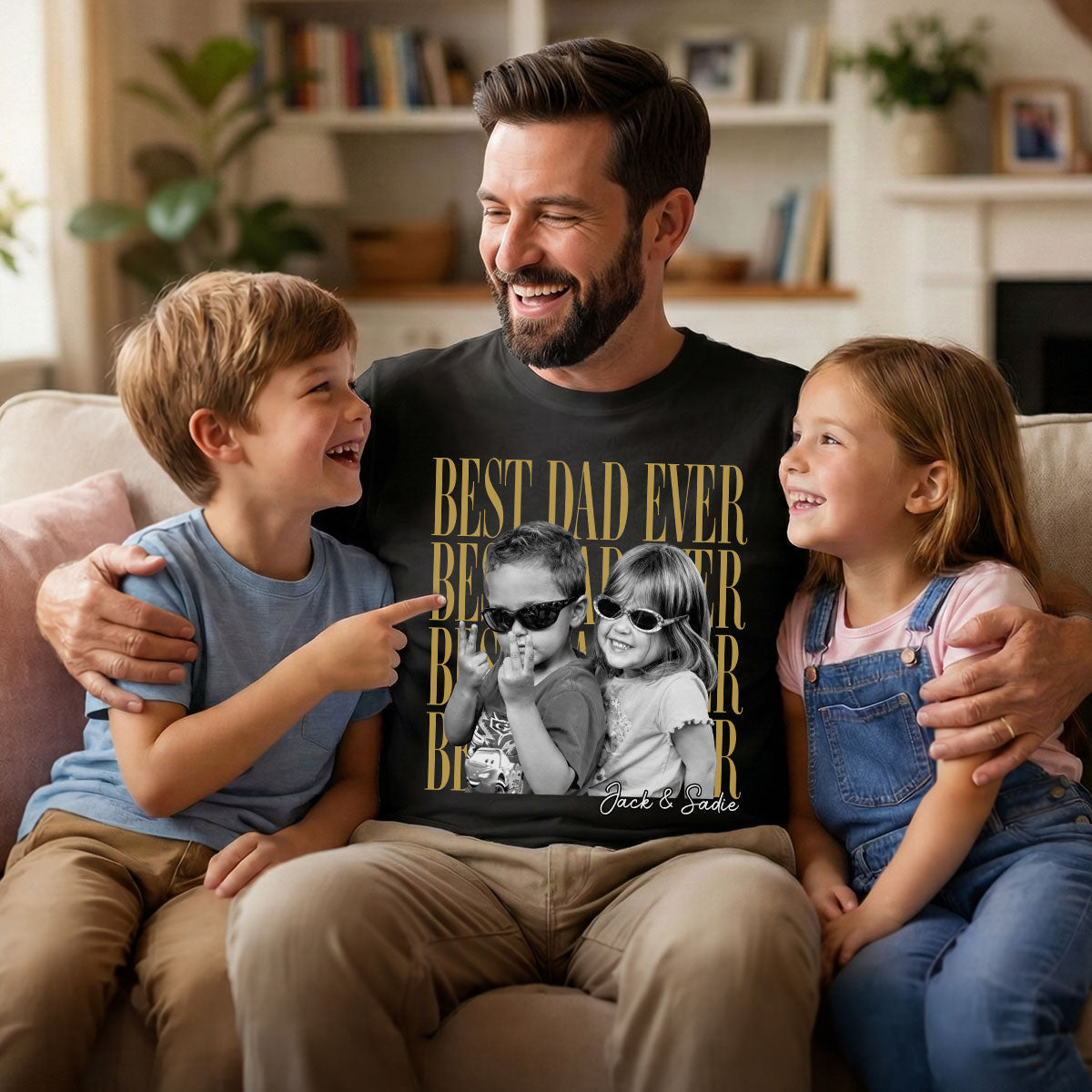 Custom Dad Vintage Photo - Personalized Shirt - Father's Day Gift for Dad, Husband