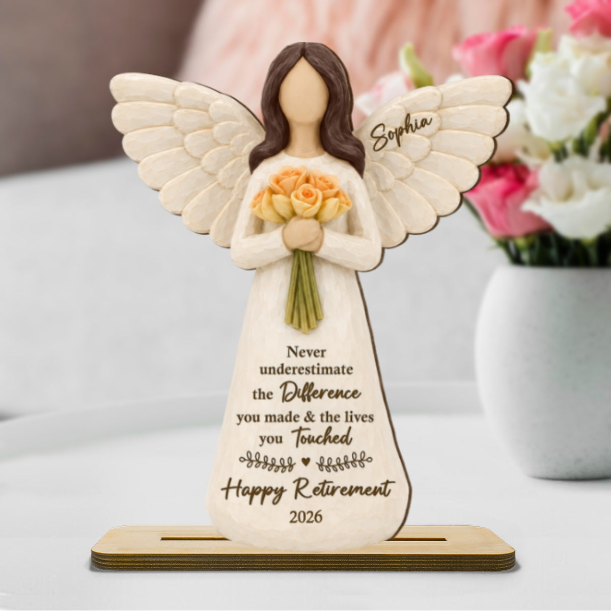 May You Be Proud Of The Work You Have Done 2D Flat - Personalized 2-Layered Wooden Plaque - Retired Keepsake For Coworker Teacher Nurse