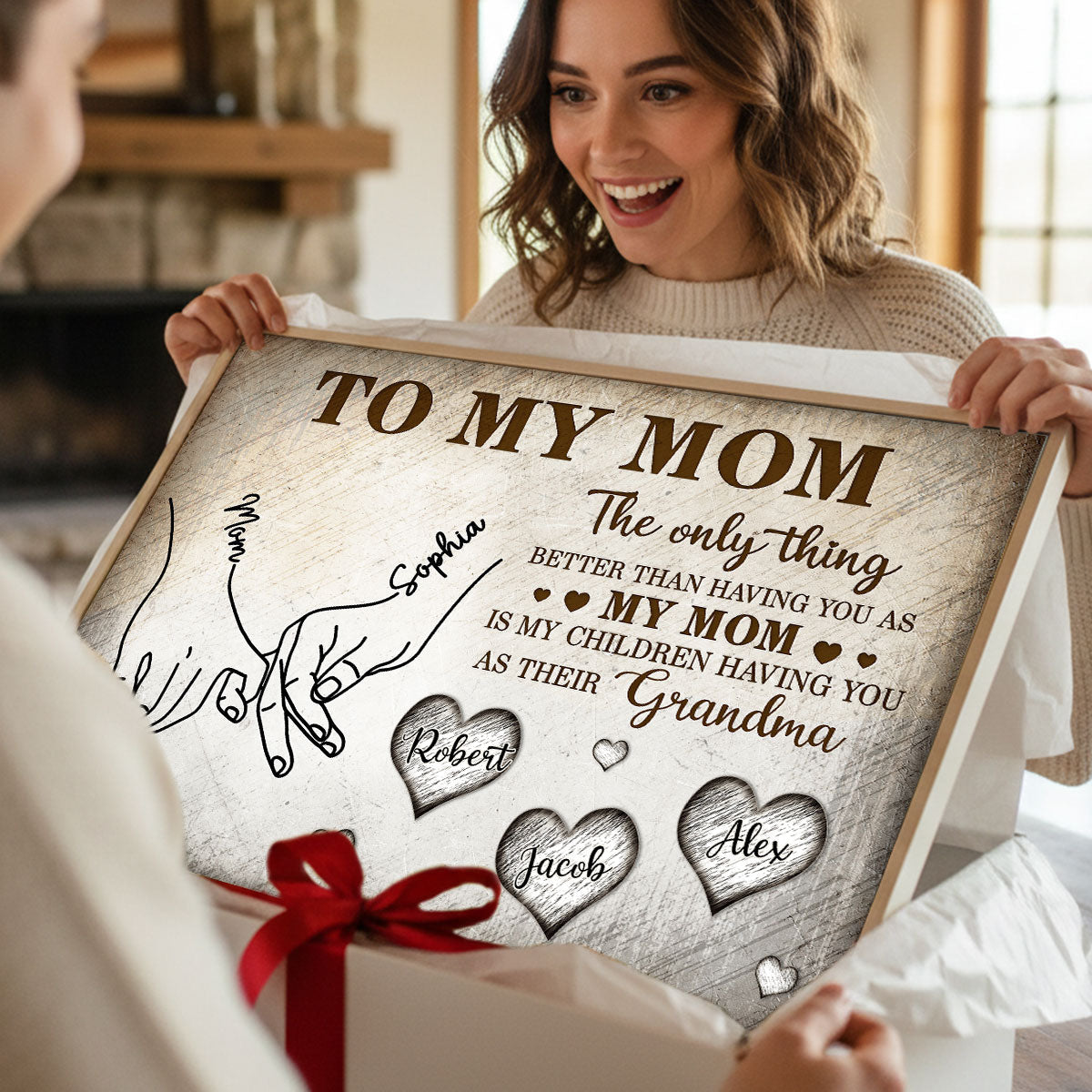 To My Mom The Only Thing - Personalized Poster - Mother's Day Gift For Mom, Grandma