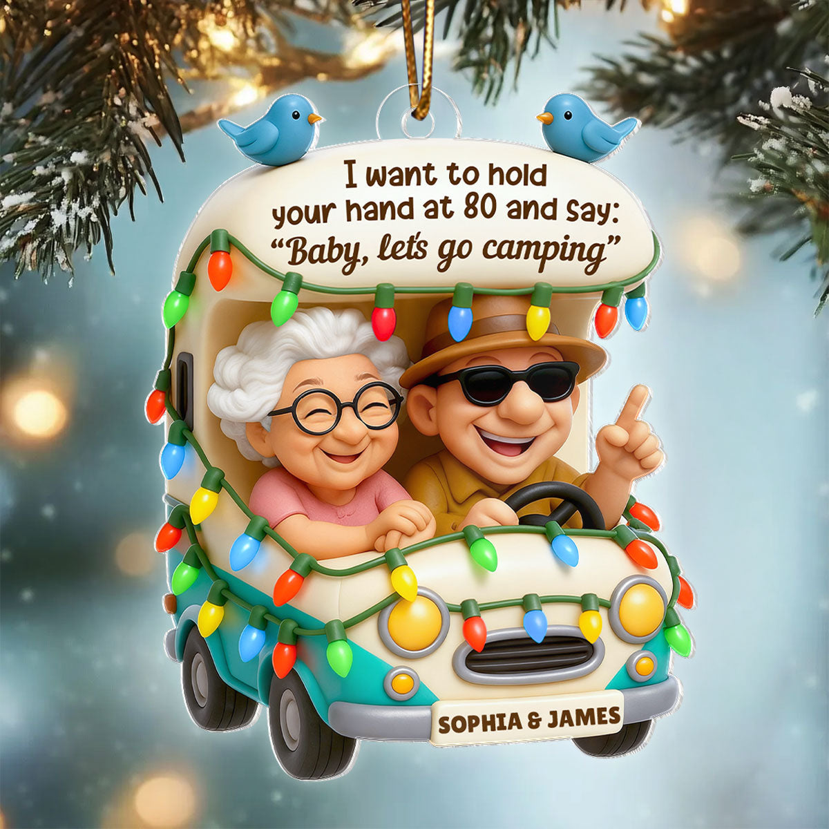 Baby Let's Enjoy Life Together - Personalized Acrylic Ornament - Heartwarming Gift For Him, For Her, For Couple