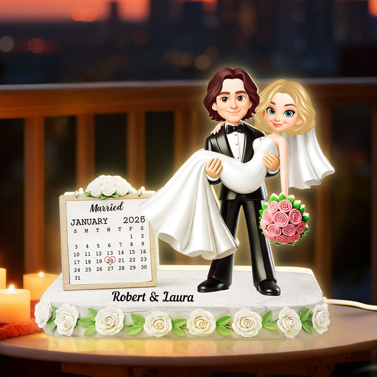 Wedding Anniversary - Personalized Light Box - Gift for Couple