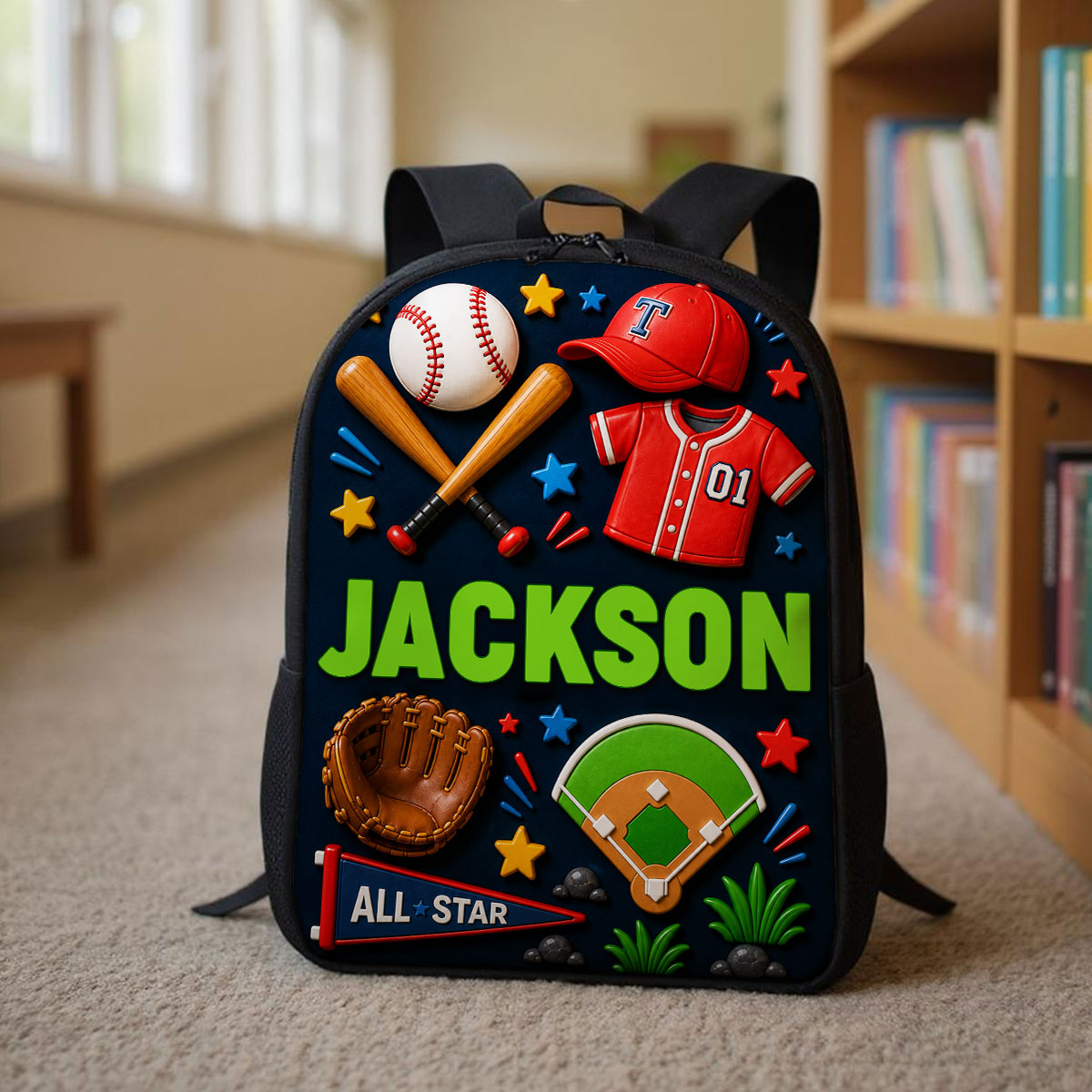 Magical Sports Soccer Baseball For Kids - Personalized Backpack - Back to School Gift for Kids, Boys, Girls