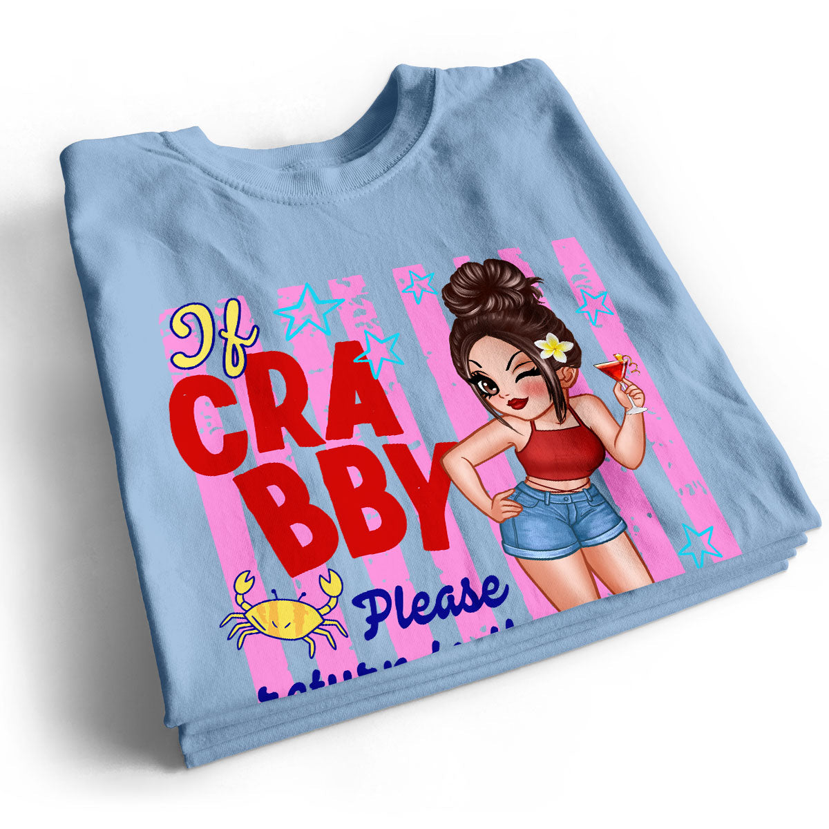 If Crabby Please Return to the Beach, Funny Sassy Summer Vacation Tee - Personalized Shirt