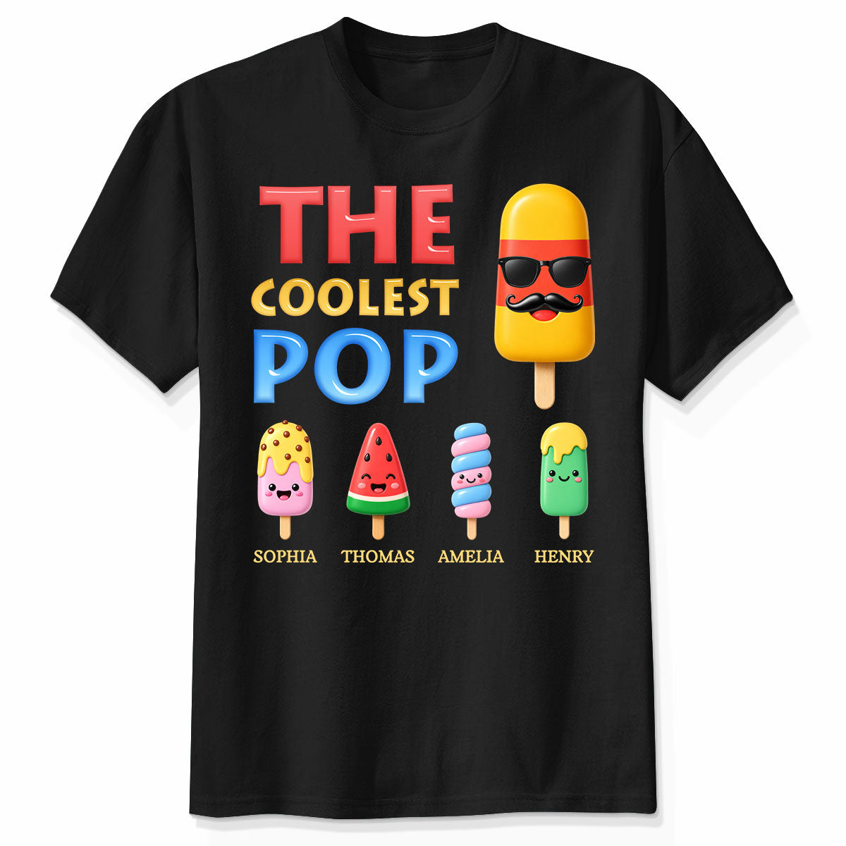 The Coolest Dad Grandpa Funny - Personalized Shirt - Heartfelt Gift For Dad, Grandpa, Husband