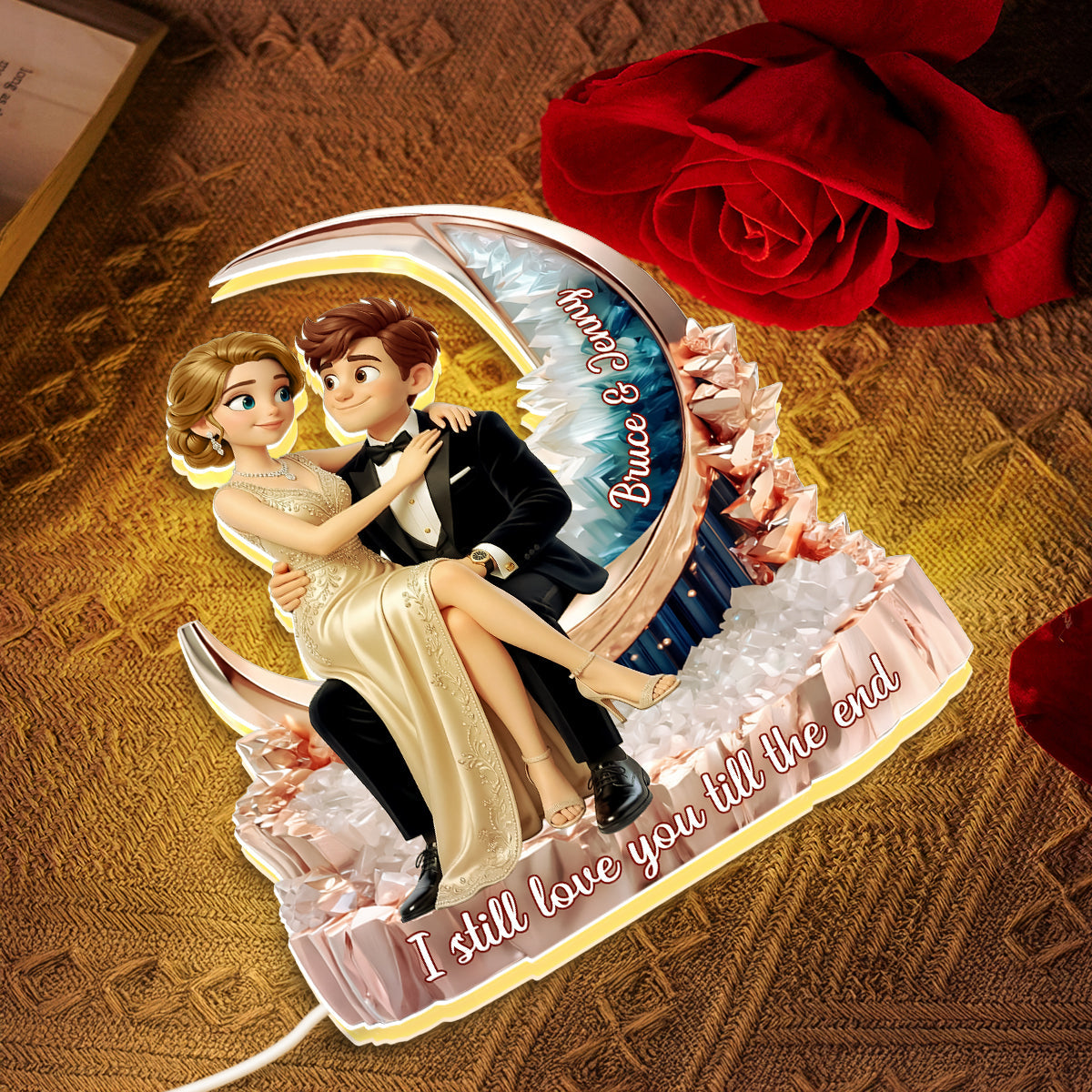 I Still Love You Till The End Romantic Couple - Personalized Light Box - Anniversary, Valentine's Day Gift, Gift For Him, Gift For Her
