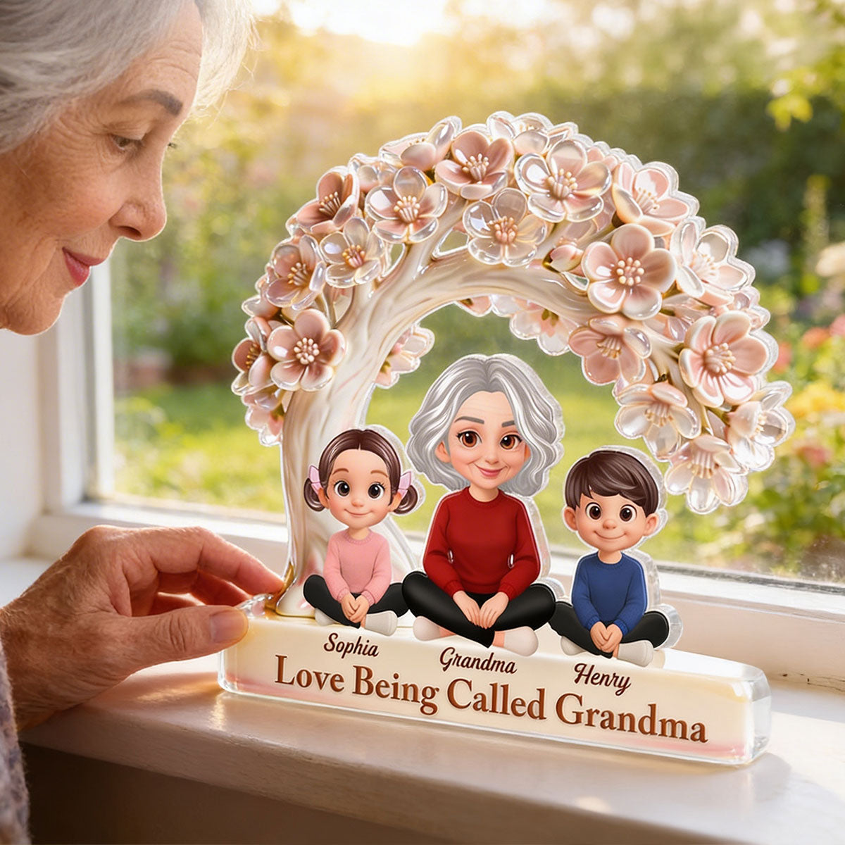 Love Being Called Grandma - Personalized Acrylic Block Plaque - Mother's Day Gift for Grandma, Mom, Wife