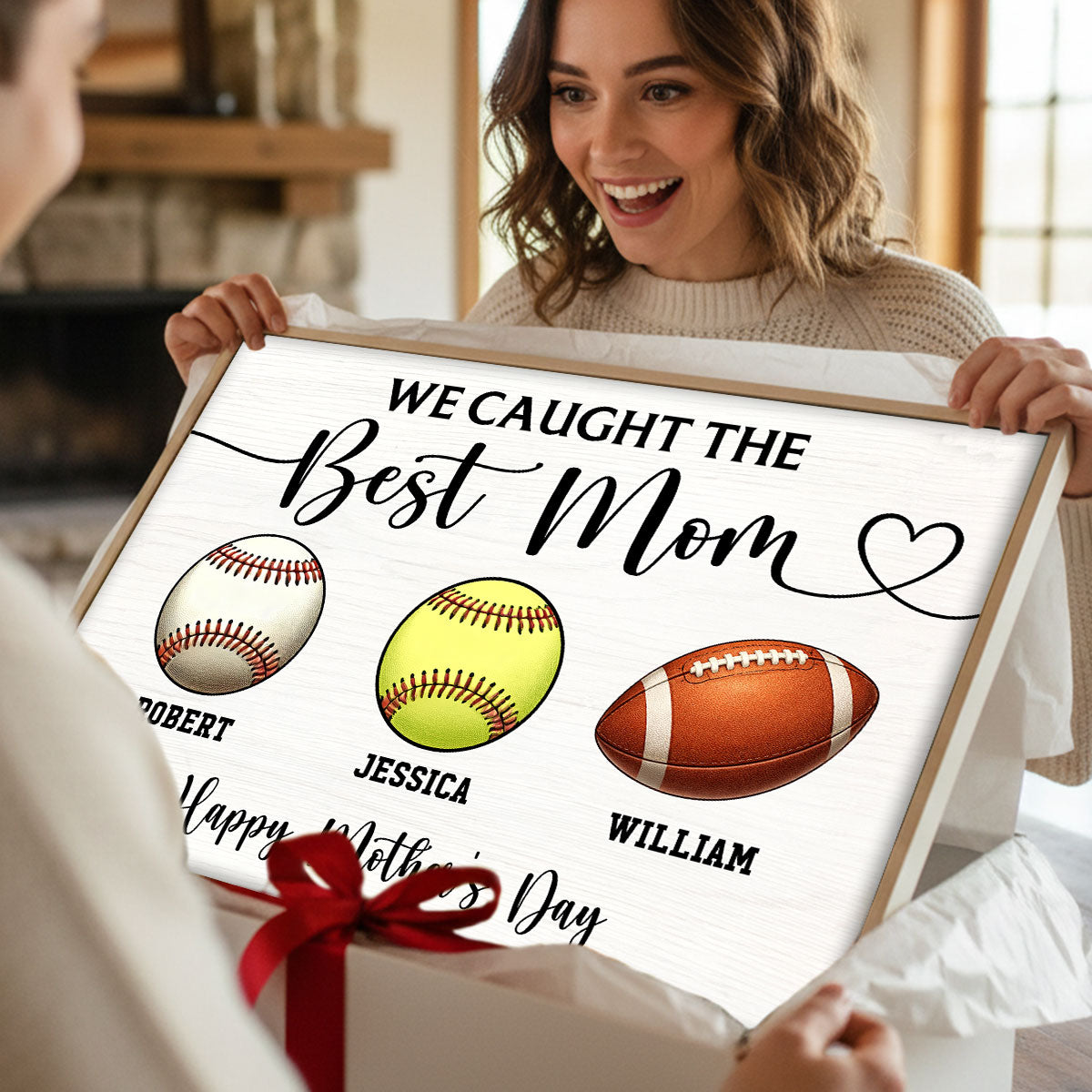 We Caught The Best Mom Sport Mom - Personalized Poster - Mother's Day Gift For Mom, Wife