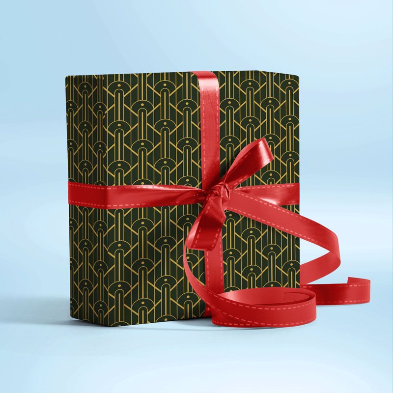 Golden Art Deco Gift Wrapping Paper