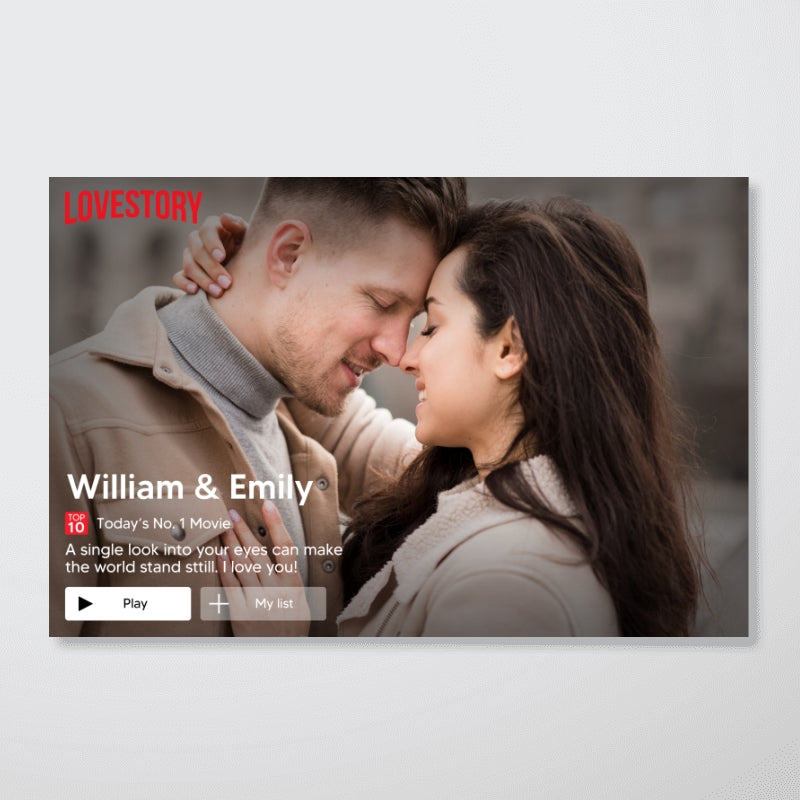 Couple Romantic Love Story - Personalized Poster - Heartfelt Valentine, Anniversary Gift For Him, For Her