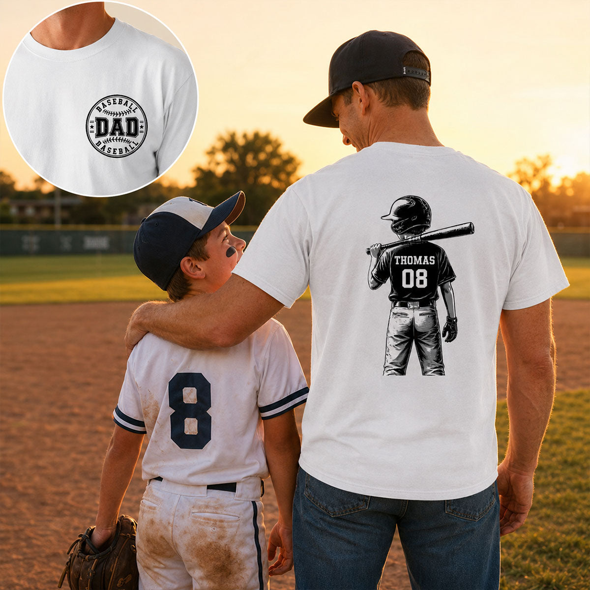 Baseball Dad Game Day - Personalized Shirt - Father's Day Gift for Dad, Husband