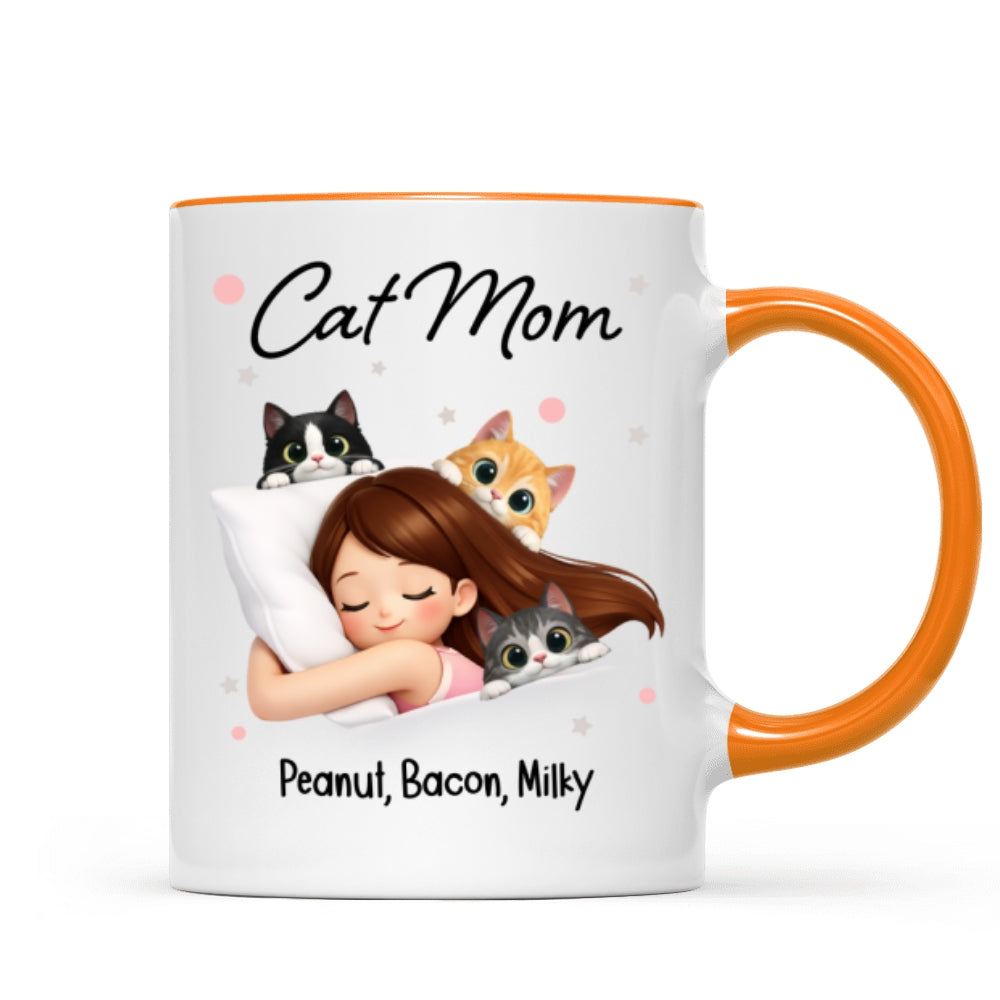 Cat Mom - Personalized Mug - Mother's Day Gift for Wife, Girlfriend, Daughter, Sister