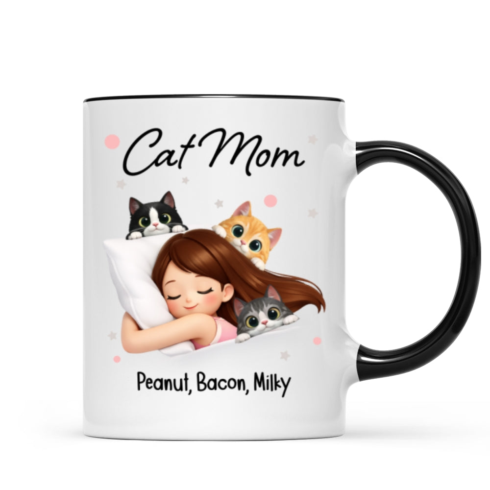Cat Mom - Personalized Mug - Mother's Day Gift for Wife, Girlfriend, Daughter, Sister