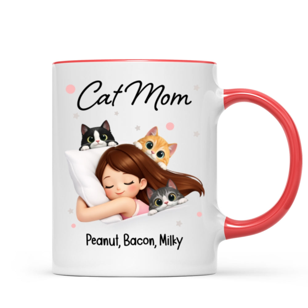 Cat Mom - Personalized Mug - Mother's Day Gift for Wife, Girlfriend, Daughter, Sister