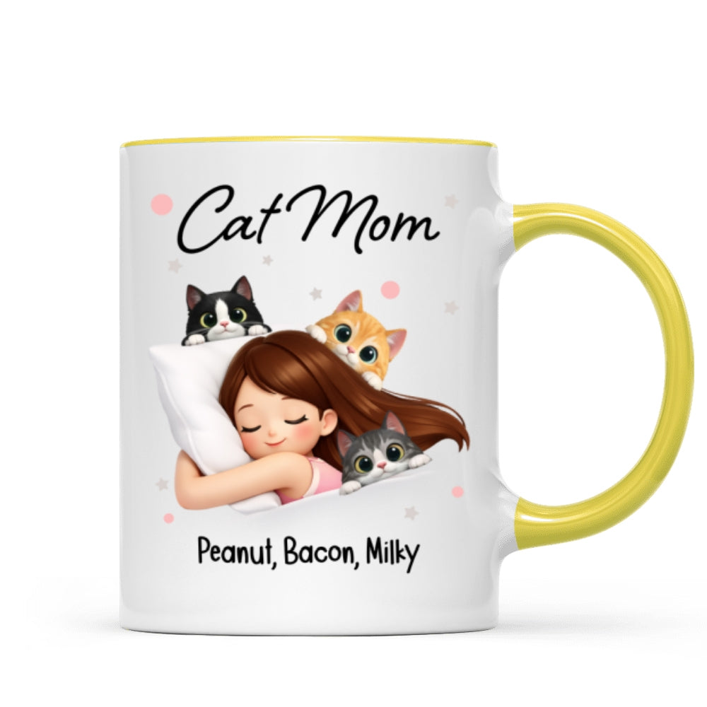 Cat Mom - Personalized Mug - Mother's Day Gift for Wife, Girlfriend, Daughter, Sister