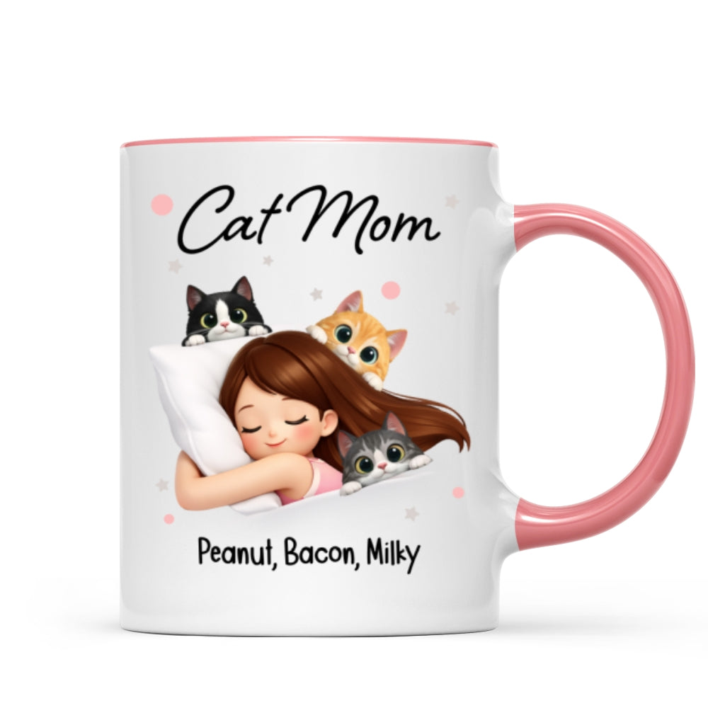 Cat Mom - Personalized Mug - Mother's Day Gift for Wife, Girlfriend, Daughter, Sister
