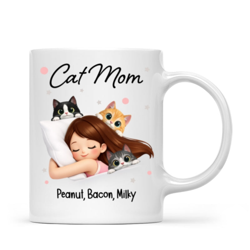 Cat Mom - Personalized Mug - Mother's Day Gift for Wife, Girlfriend, Daughter, Sister