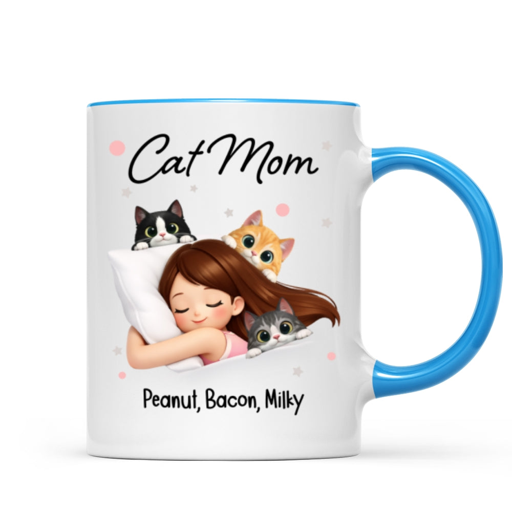 Cat Mom - Personalized Mug - Mother's Day Gift for Wife, Girlfriend, Daughter, Sister
