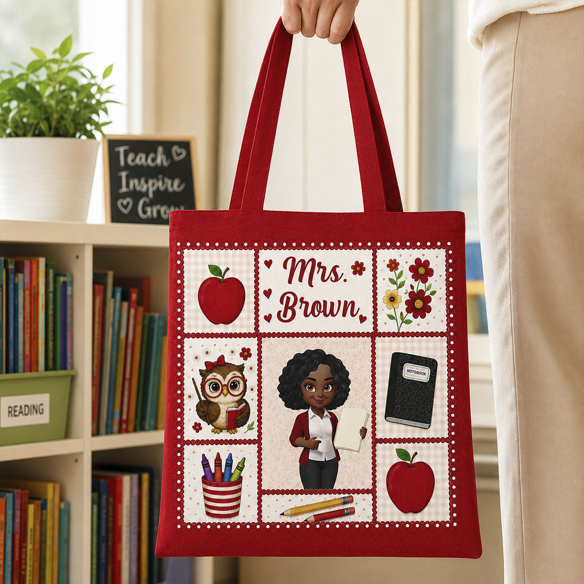 Amazing Teacher - Personalized Tote Bag - Back To School Gift For Teachers, Besties