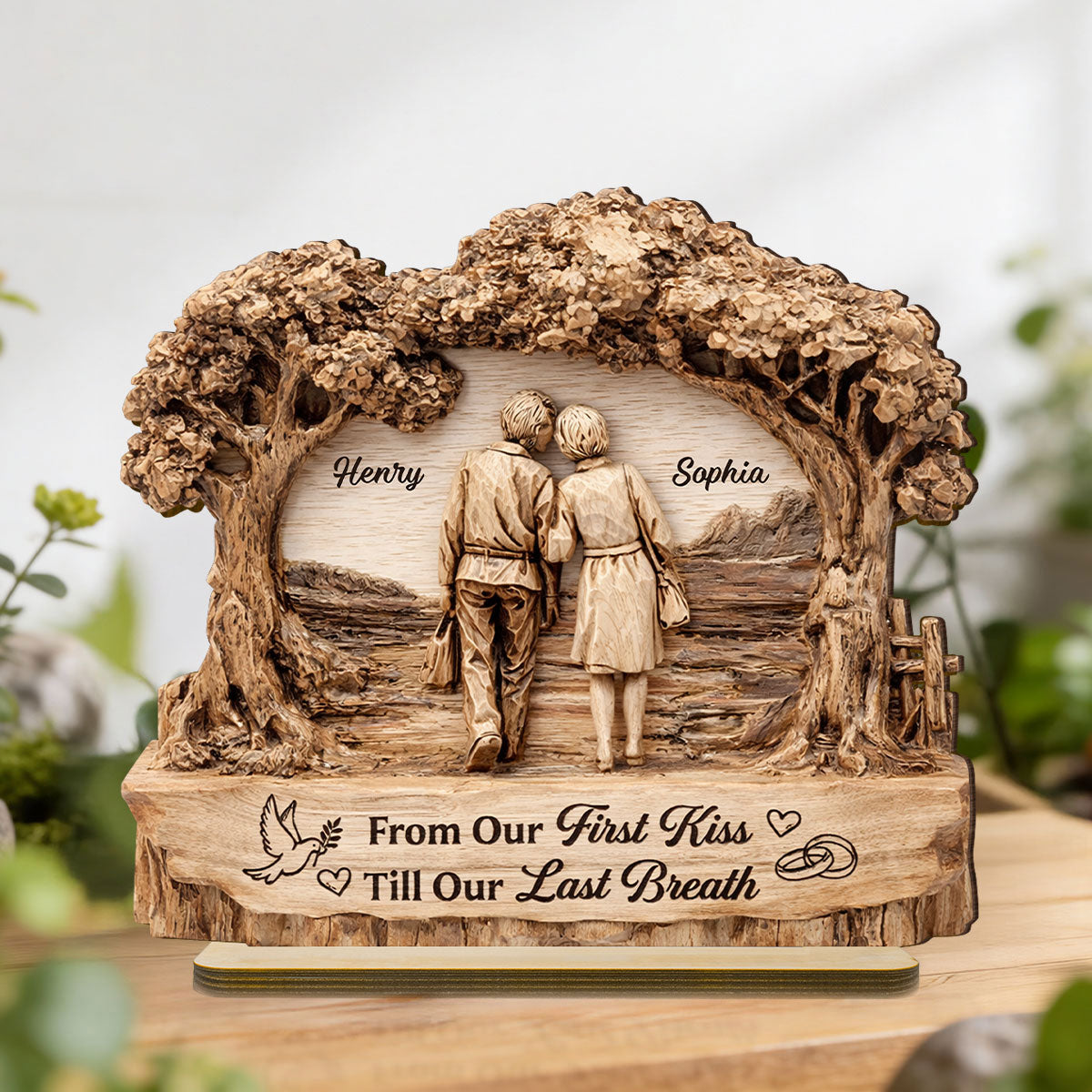 Our Forever Journey - Personalized 2-Layered Wooden Plaque - Anniversary, Valentine's Day Gift, Gift For Him, Gift For Her
