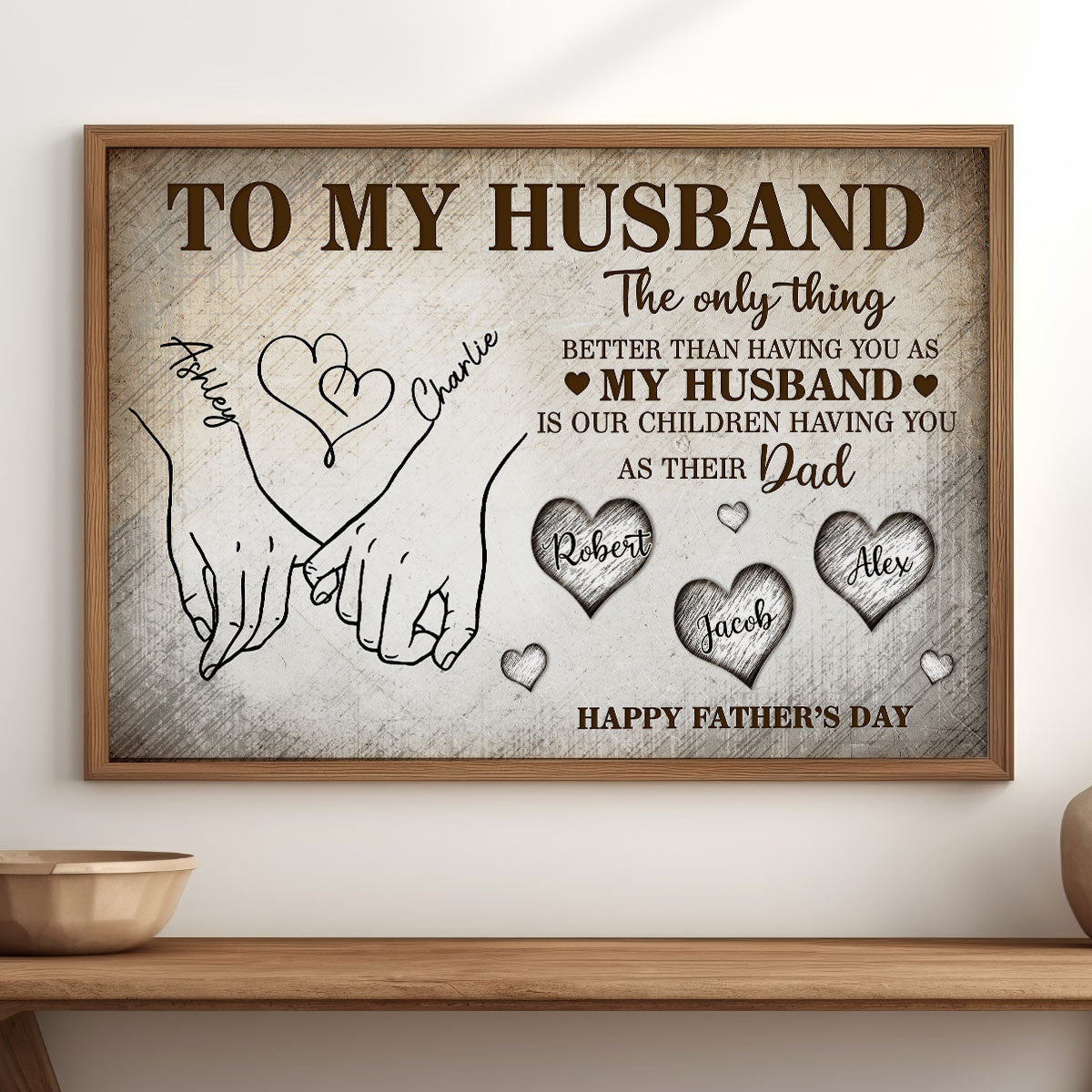 To My Husband The Only Thing - Personalized Poster - Father's Day Gift For Husband, Dad