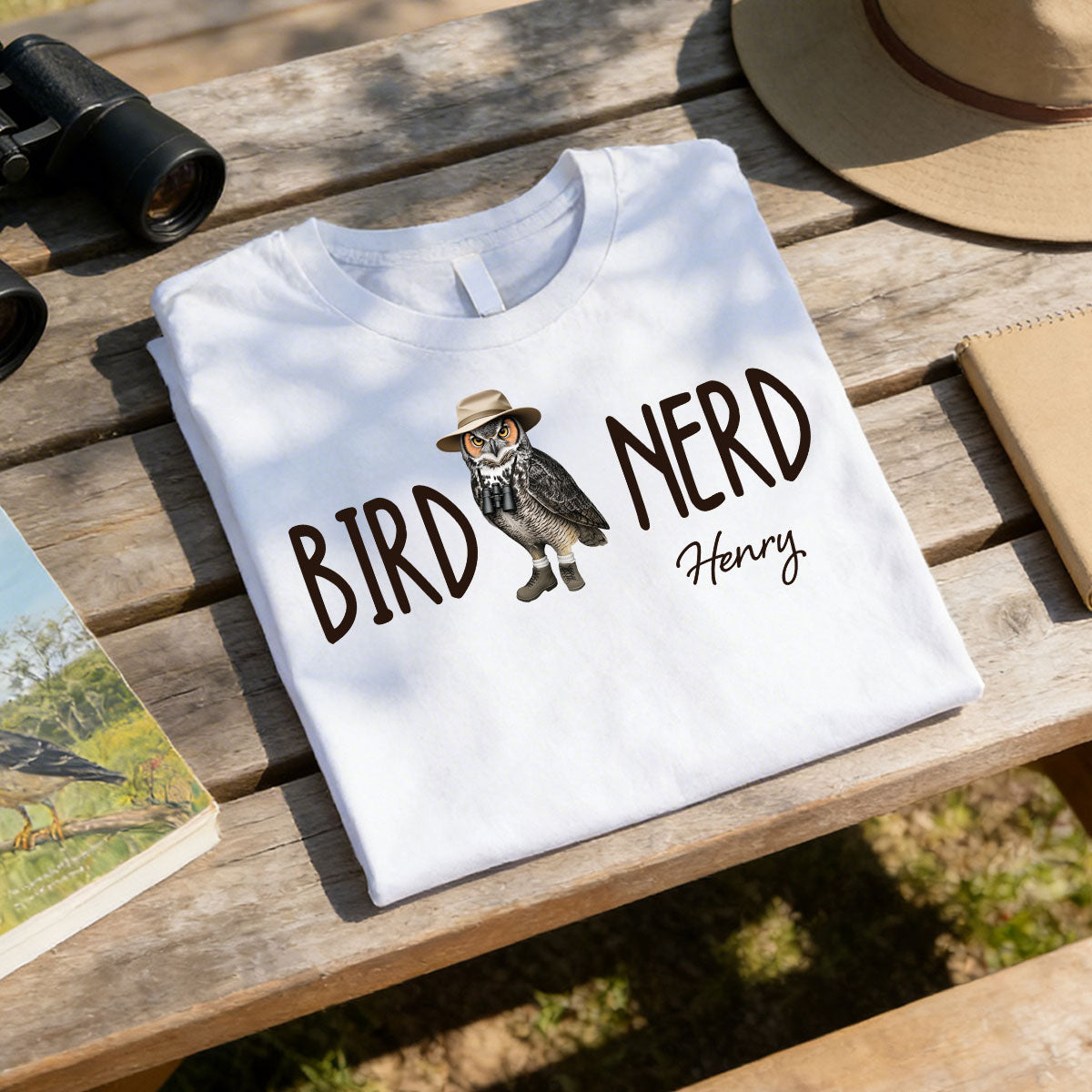 Bird Nerd - Personalized Shirt - Gift for Bird Lover, Birdwatcher, Bird Watching Gifts