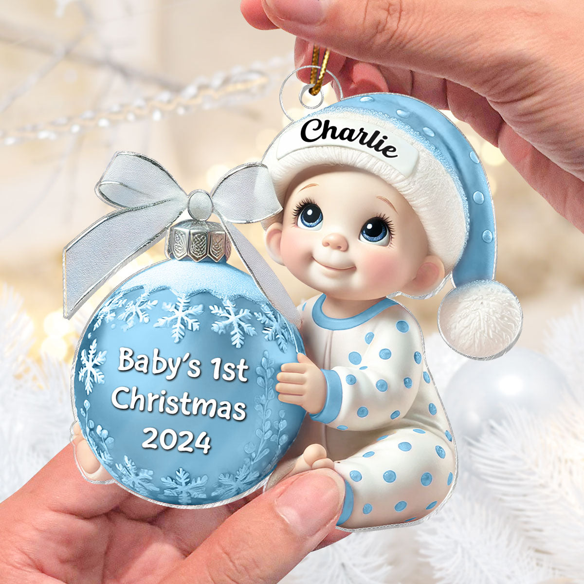 My First Christmas As Big Sister Big Brother - Personalized Acrylic Ornament - Proud New Big Siblings Gift