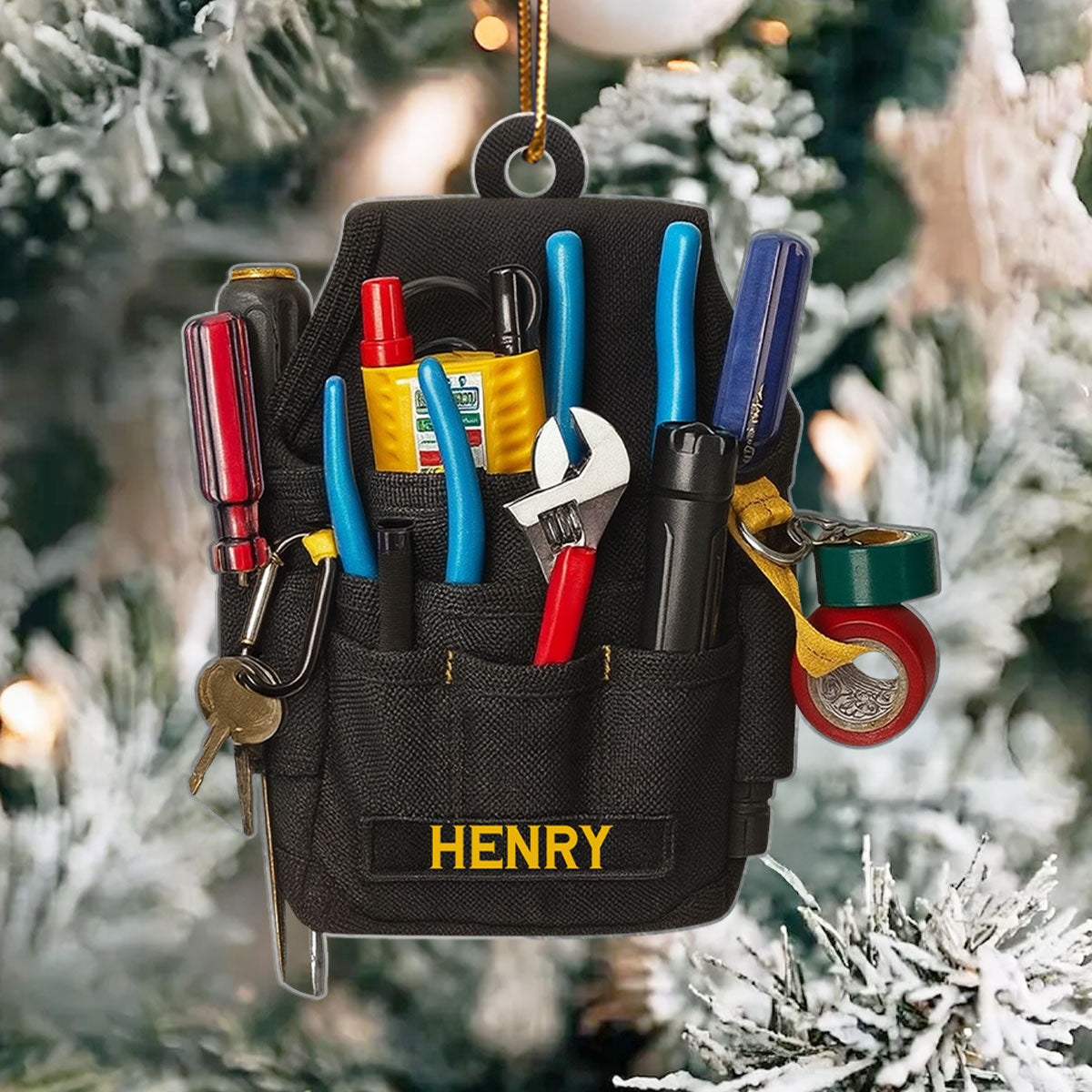 Tools of a True Craftsman – Personalized Acrylic Ornament – Perfect Gift for Skilled Electrician, Lineman