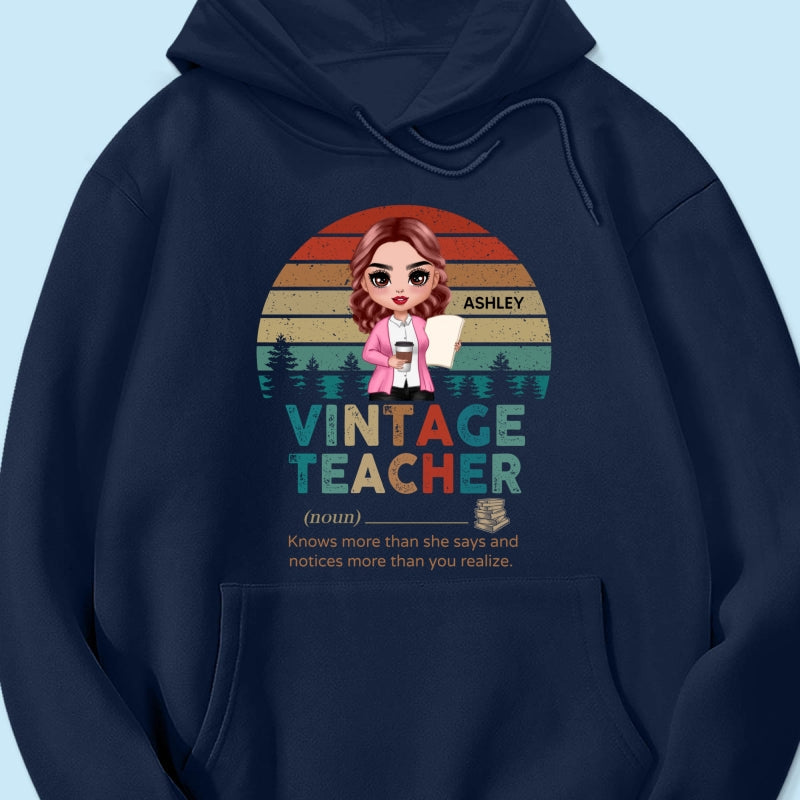 Vintage Doll Teacher Personalized Shirt