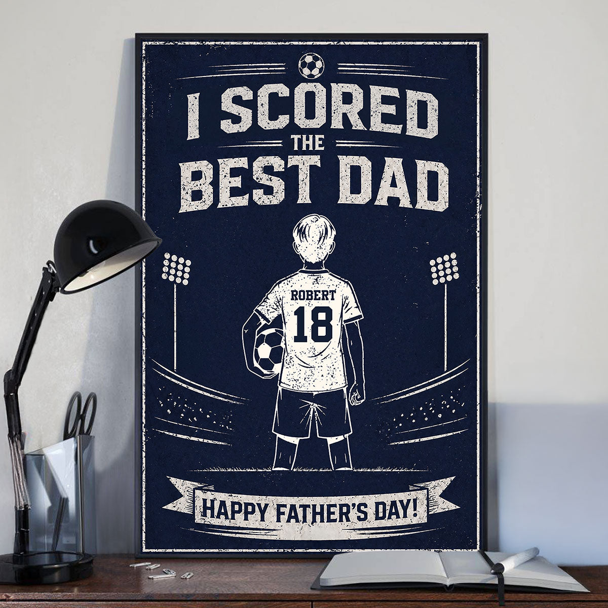 We Scored The Best Soccer Dad - Personalized Poster - Father's Day Gift for Dad, Husband