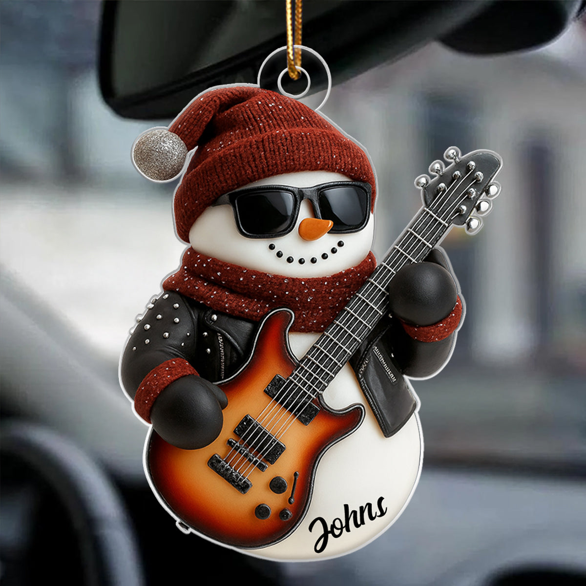 Life Sounds Better With Guitars – Personalized Acrylic Ornament – Meaningful Gift for Guitarists