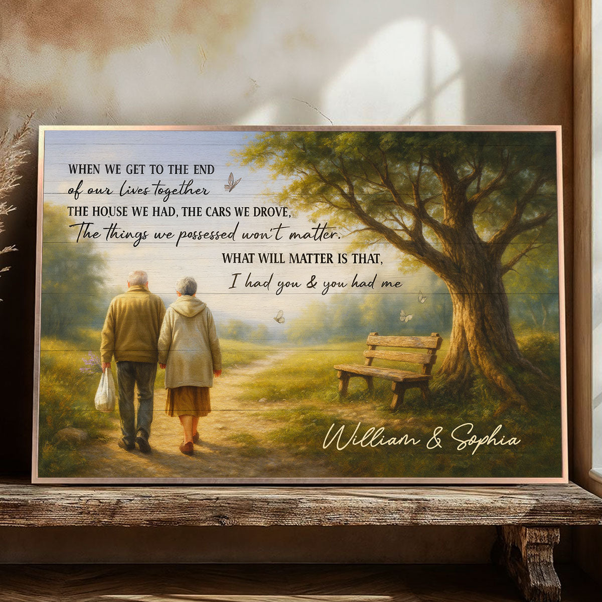 When We Get to the End of Our Lives Together Peaceful Landscape - Personalized Poster - Sentimental Gift for him, Gift for her