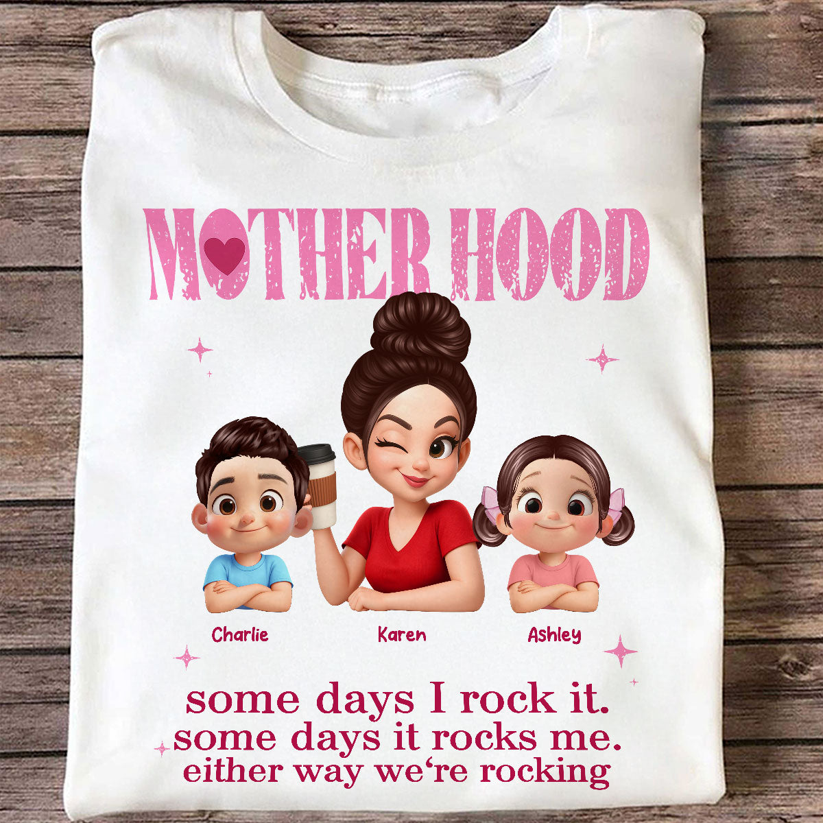 Rockin' Motherhood - Personalized Shirt - Mother's Day Gift for Mom, Wife