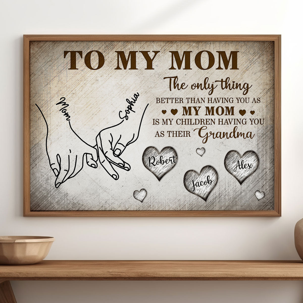 To My Mom The Only Thing - Personalized Poster - Mother's Day Gift For Mom, Grandma