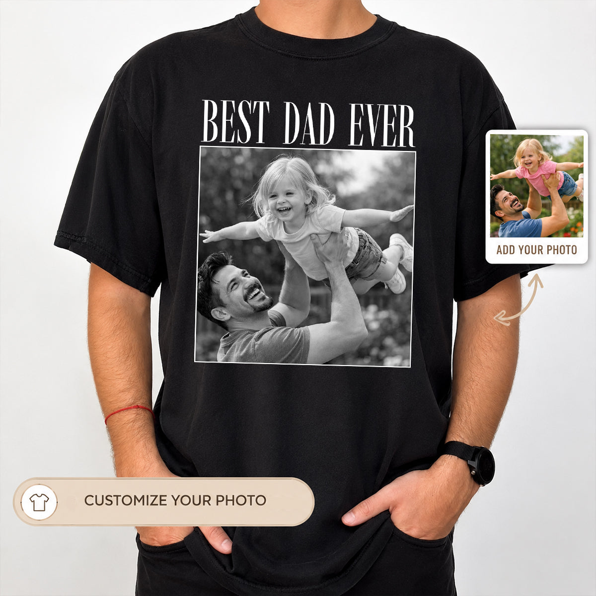 Custom Photo Dad Personalized Shirt - Father's Day Gift for Dad, Husband