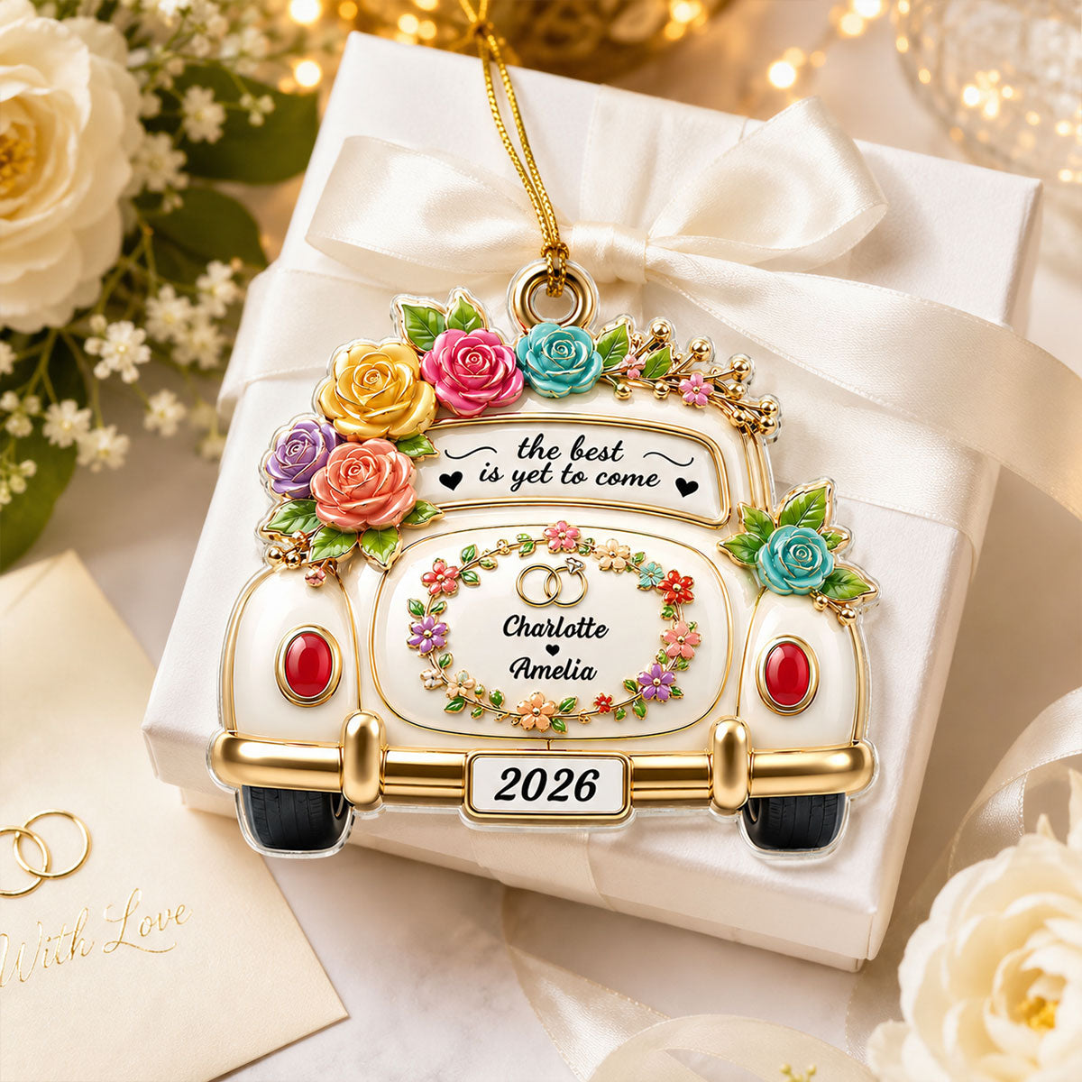 The Best Is Yet To Come - Personalized Acrylic Ornament - Wedding Gifts for Couples Newlyweds 2026