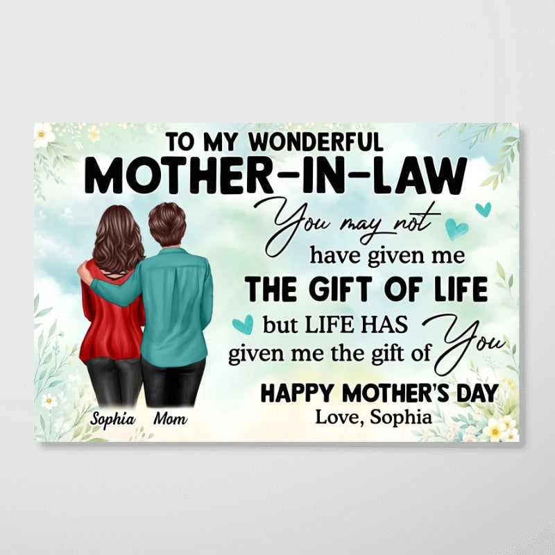 To My Mother-In-Law Happy Mother's Day - Personalized Poster - Heartwarming Mother's Day Gift For Mother-In-Law