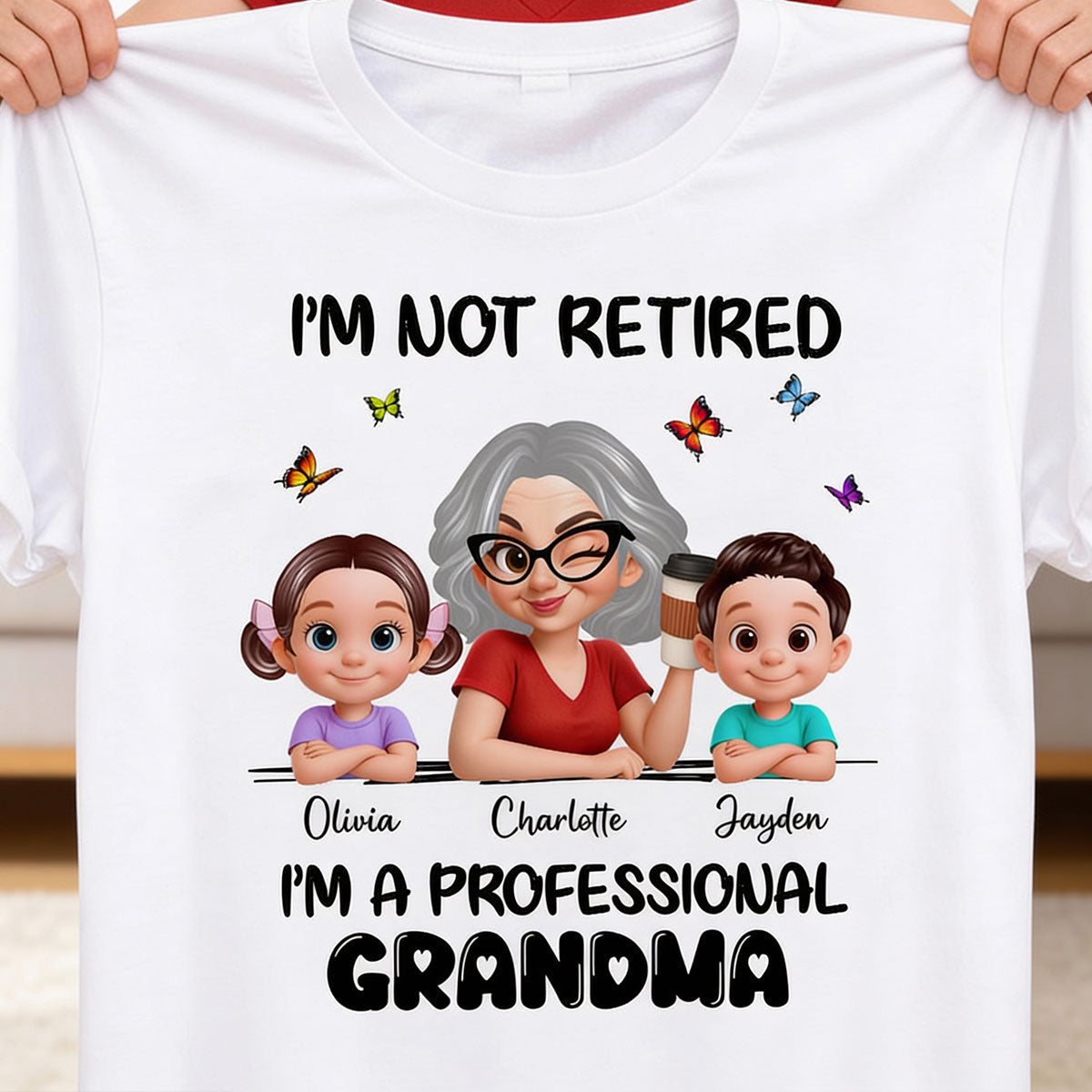 Happy Retired Professional Grandma - Personalized Shirt - Funny Retirement Gift, Gift For Grandma, Mom