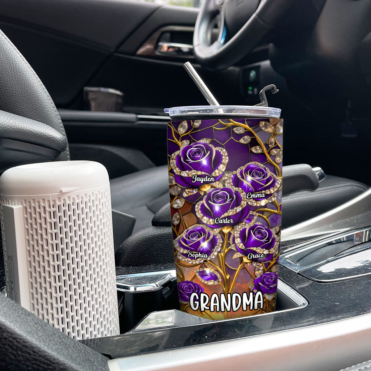 Grandma Roses - Personalized Tumbler - Mother's Day Gift For Grandma