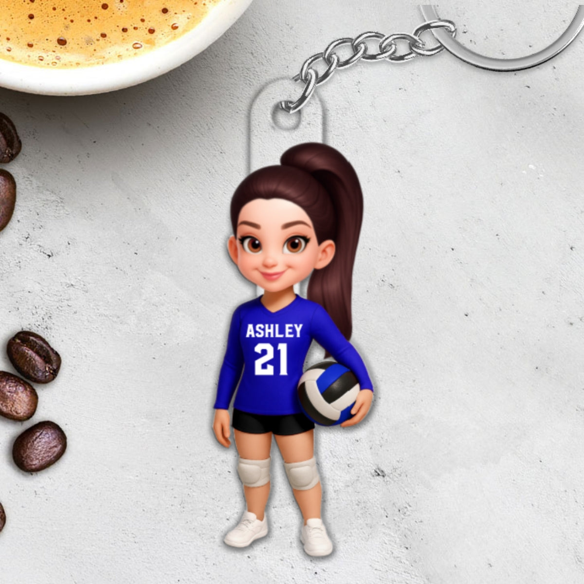 3D Effect Proud Volleyball Player - Personalized Acrylic Keychain - Gift For Volleyball Players, Volleyball Lovers