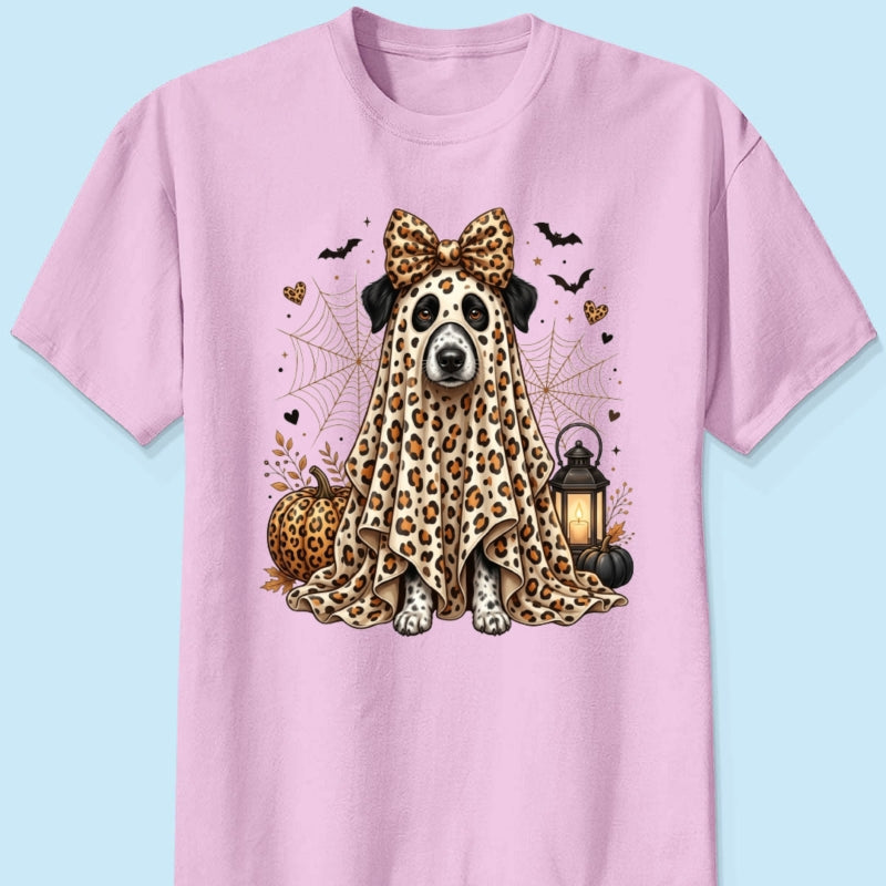 Custom Dog Cat Pet Ghost from Photo - Personalized Shirt - Trendy Halloween Tee for Dog Mom, Cat Mom