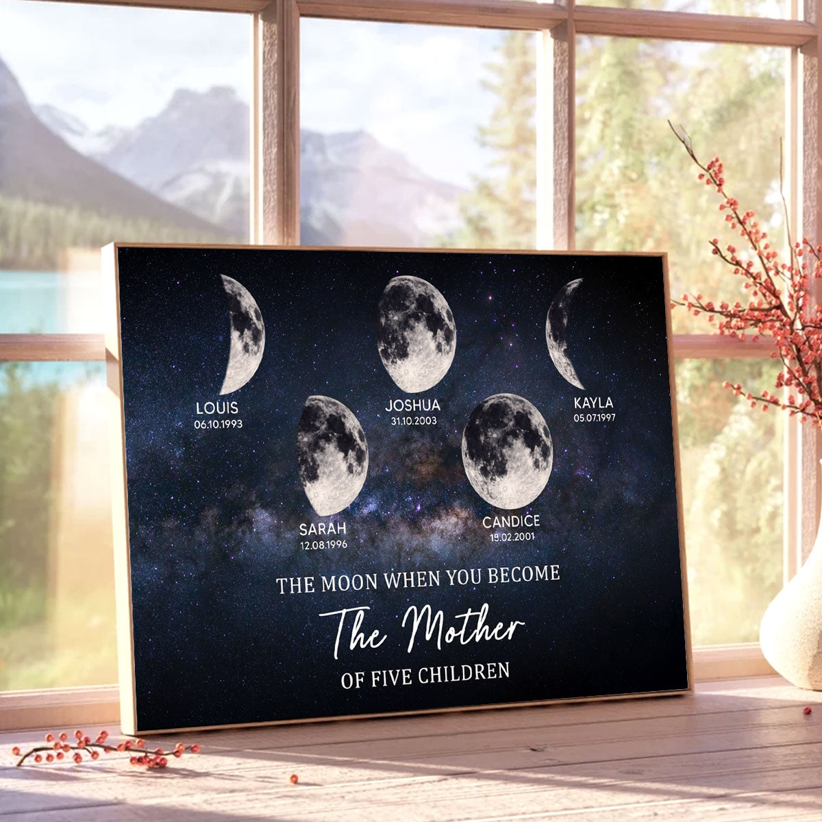 Mom Sky Moon Phase - Personalized Poster - Sentimental Mother's Day Gift for Mom