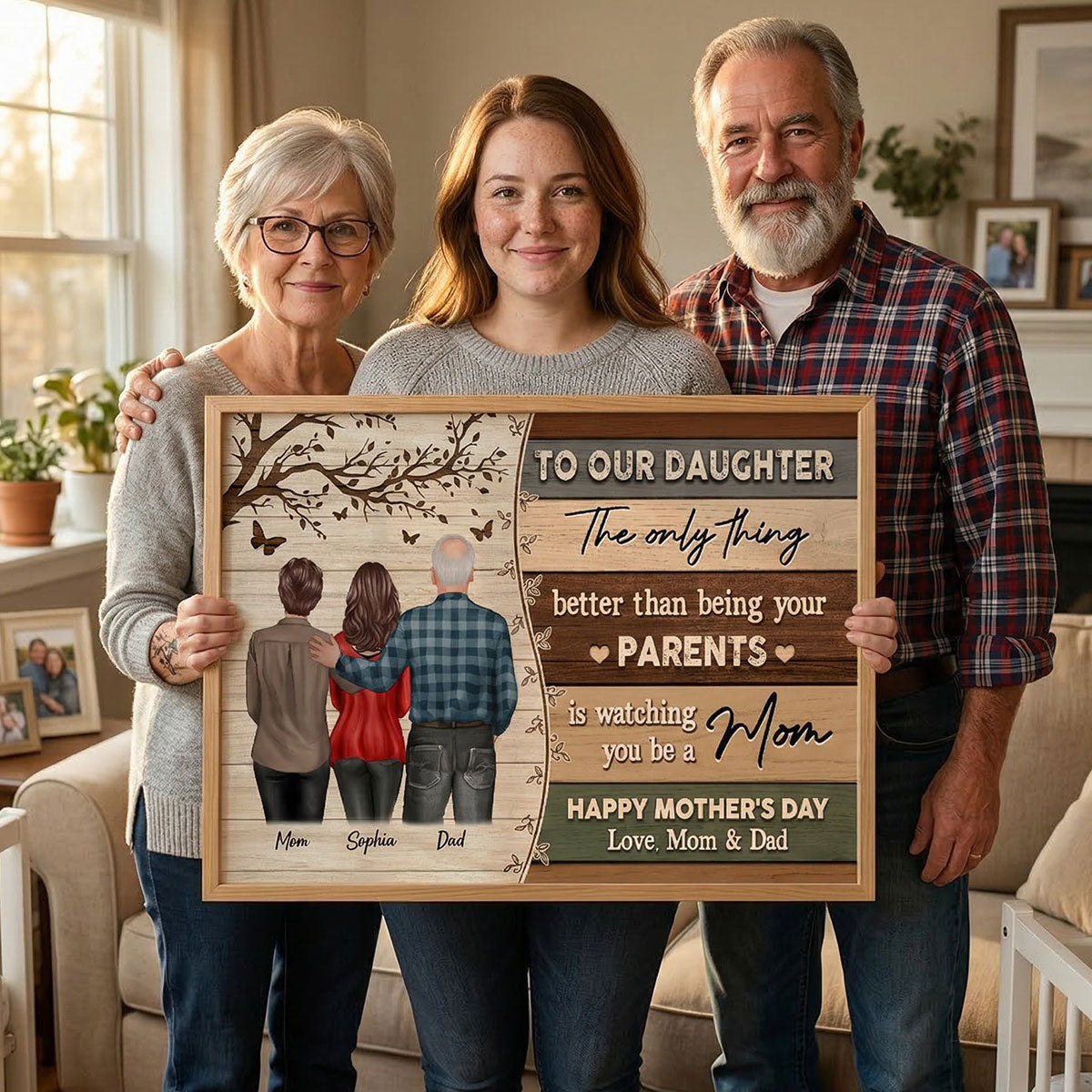 Vintage To My Daughter From Mom Happy Mother's Day - Personalized Poster - Heartfelt Mother's Day Gift For Daughter