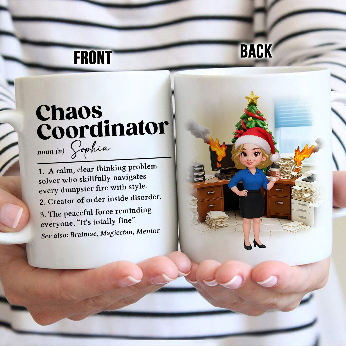 Chaos Coordinator Definition Office Humor - Personalized Mug - Christmas Gift for Coworkers, Husband, Wife, Daughter, Son, Friends
