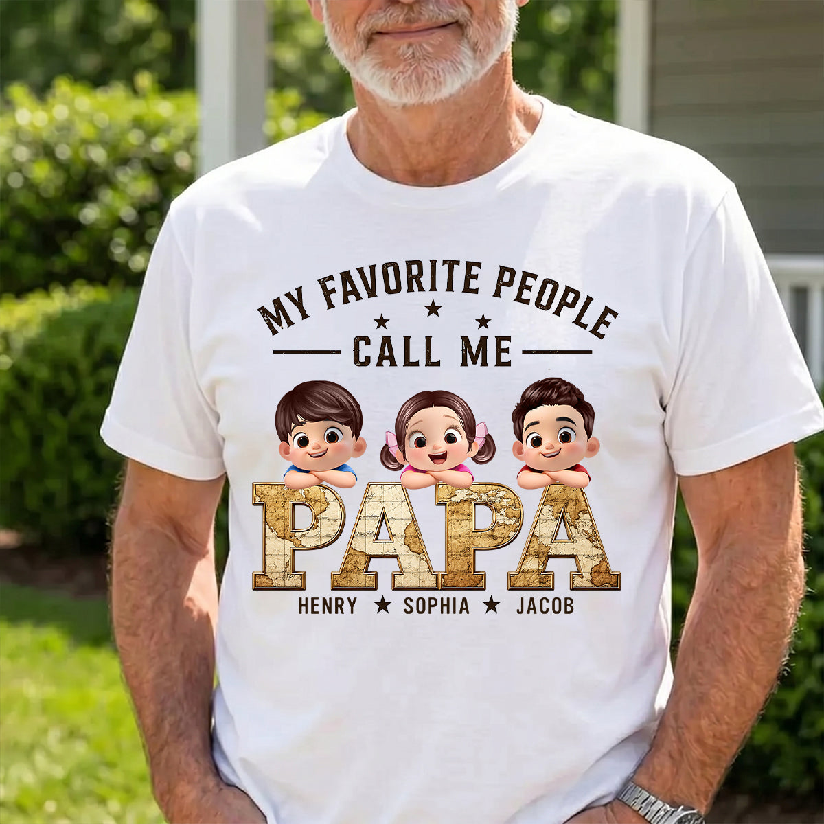 My Favorite People Call Me Grandpa - Personalized Shirt - Father's Day Gift for Dad, Grandpa, Husband