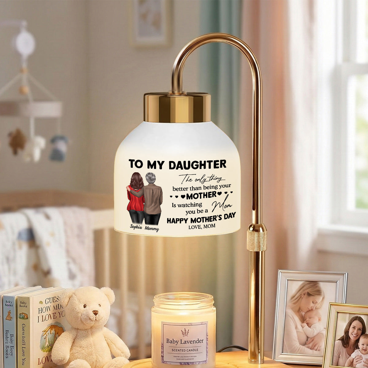 To My Daughter From Mom Happy Mother's Day - Personalized Candle Warmer Lamp - Mother's Day Gift For Daughter